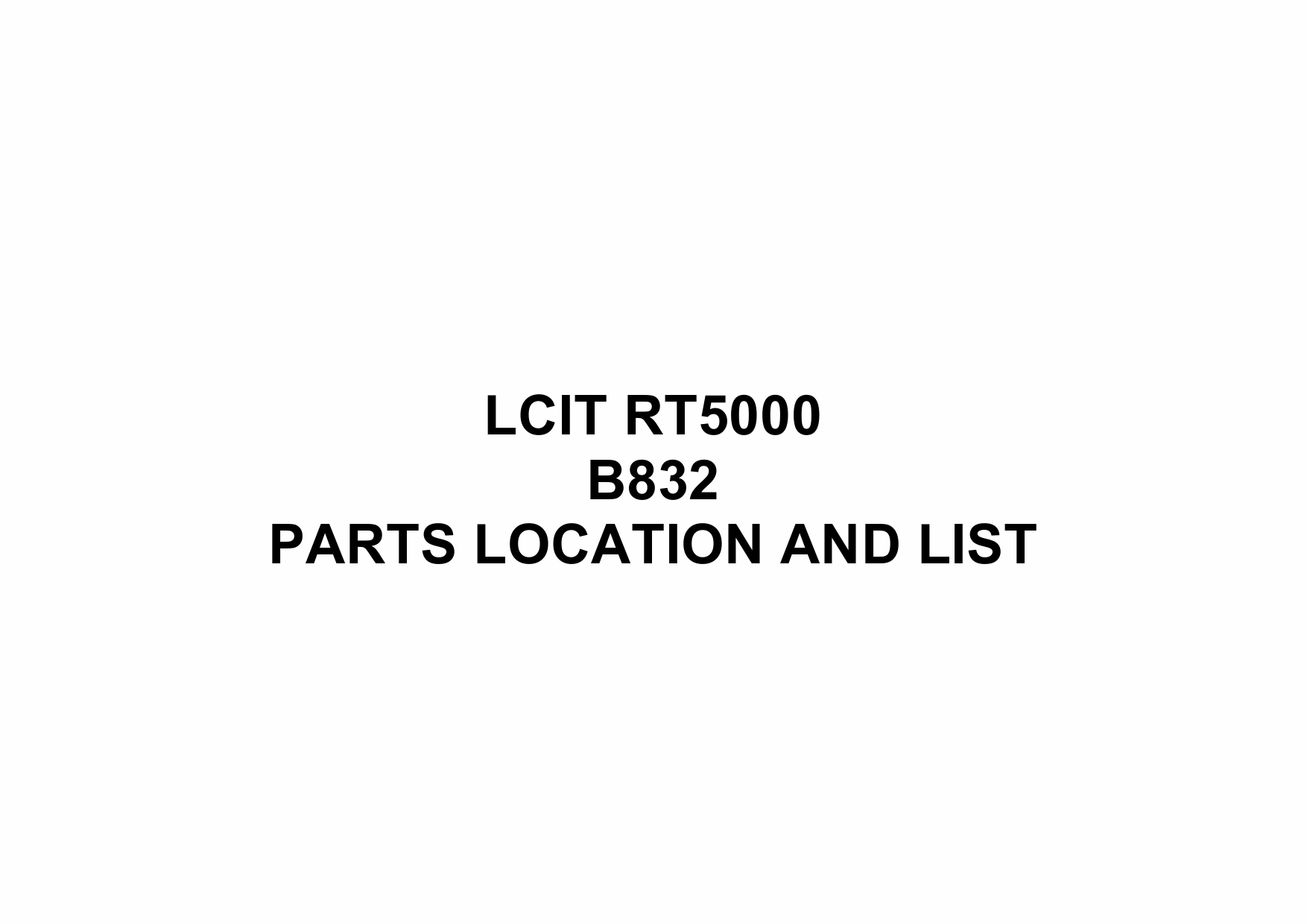 RICOH Options B832 LCIT-RT5000 Parts Catalog PDF download-1